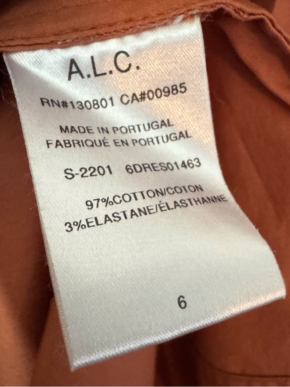 A.L.C. Size 6 Rust Orange Calvin Wrap Midi Dress Modest Contemporary Long Sleeve - Picture 9 of 10